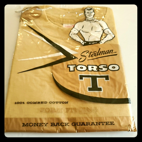 NOS vintage 80s shirt blouse yellow box top